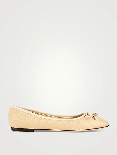 Elme Raffia Ballet Flats