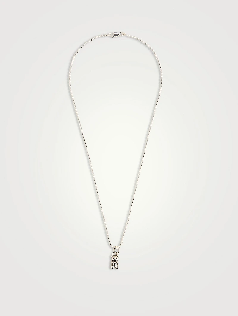 Small Silver Gummie Bear Pendant Necklace