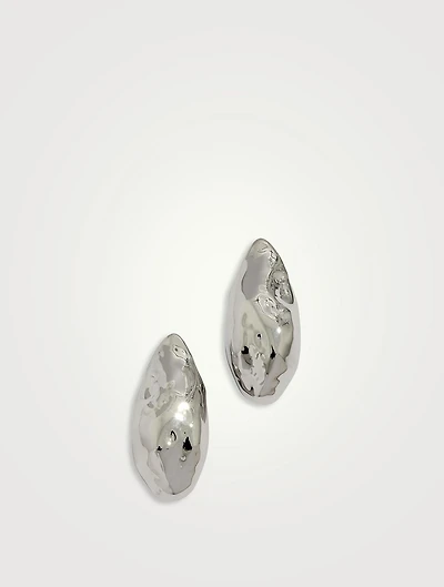 Molten Puffy Teardrop Earrings
