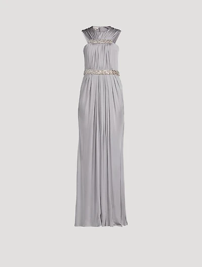 Embellished Jersey Gown