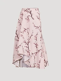Poplin Midi Skirt Blossom Print
