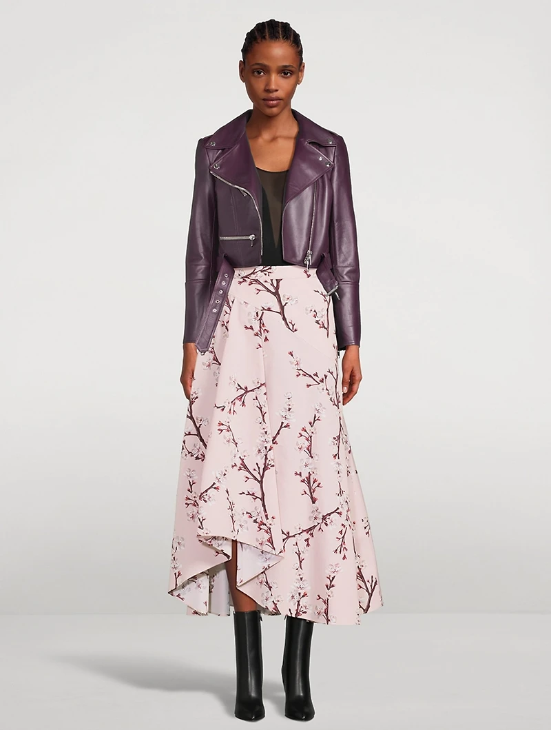 Poplin Midi Skirt Blossom Print