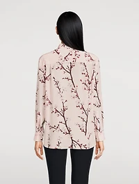 Silk Shirt Blossom Print