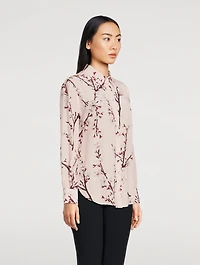Silk Shirt Blossom Print
