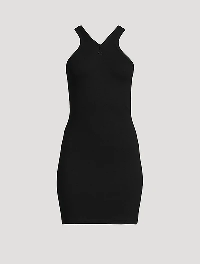 Crisscross Ribbed Mini Dress