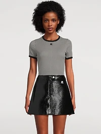 Jersey T-Shirt Houndstooth Print