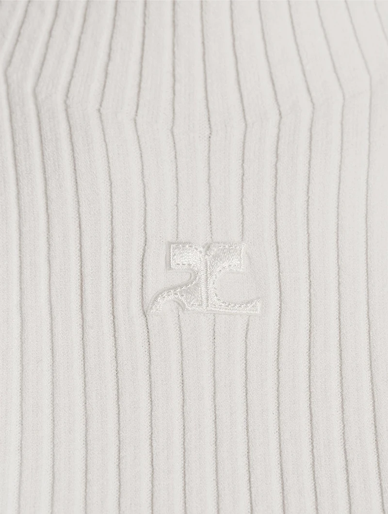 Contrast Frame Ribbed Shell