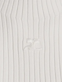 Contrast Frame Ribbed Shell