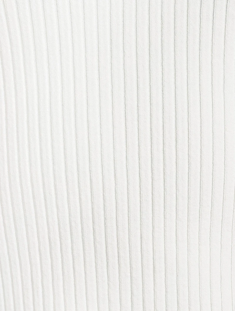 Rib-Knit Polo Shirt