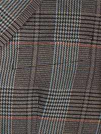 Cropped Blazer Plaid Print
