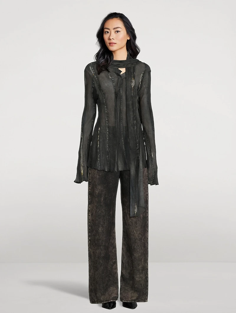 Trompe L'œil Wide-Leg Trousers