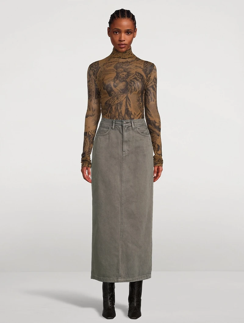 Seamless Turtleneck Angel Print