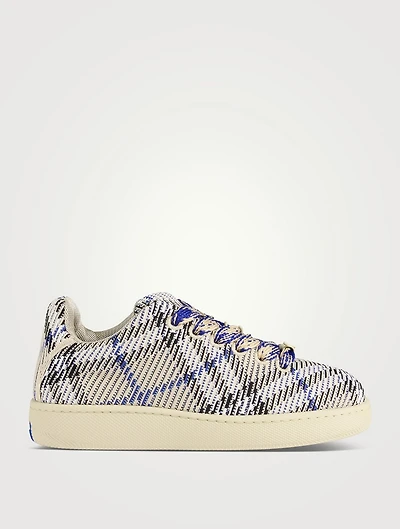 Check Knit Box Sneakers
