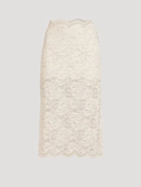 Stretch Lace Midi Skirt