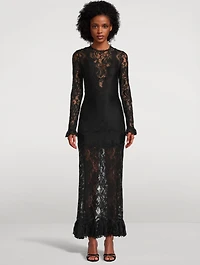Lace And Jersey Dress