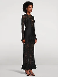 Lace And Jersey Dress