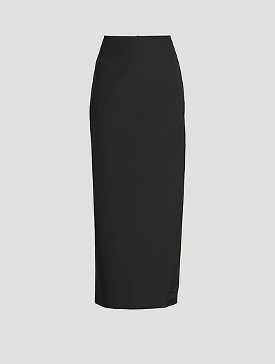 Bartelle Silk And Wool Midi Slip Skirt