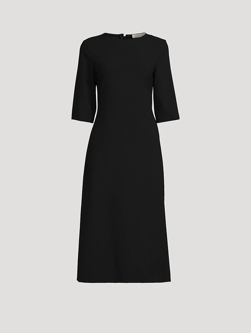 Solene Stretch Wool Gabardine Midi Dress