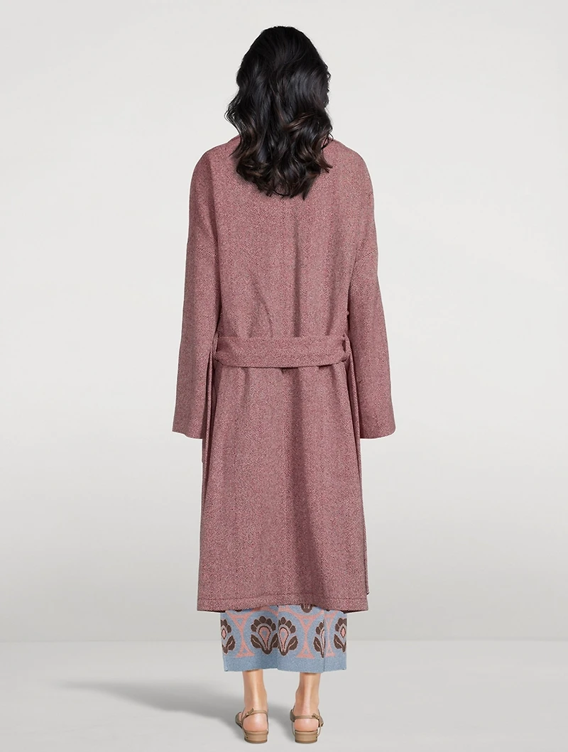 Belted Tweed Coat