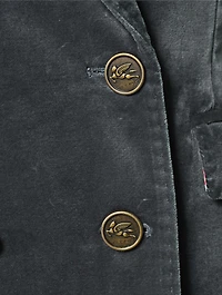 Double-Breasted Velvet Blazer