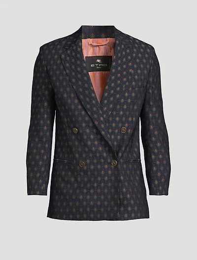 Double-Breasted Blazer Floral Liberty Print