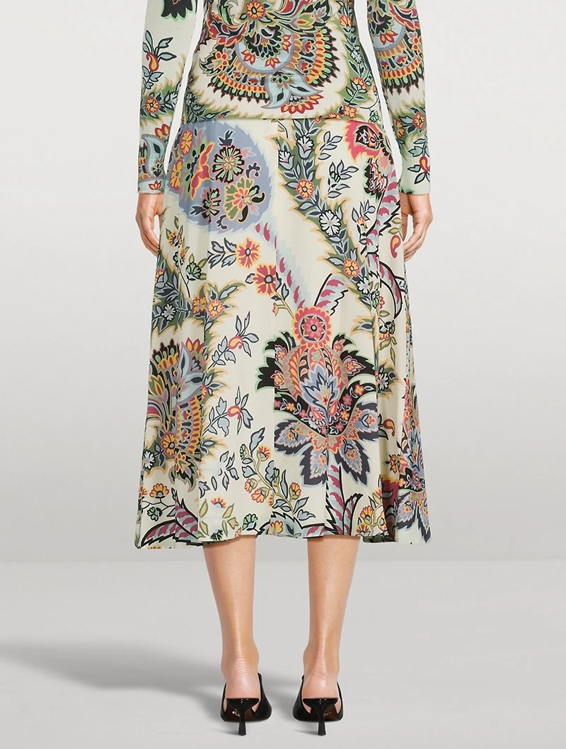 Midi Skirt Paisley Print