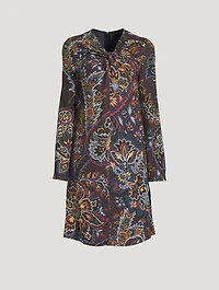 Twist-Front Dress Paisley Print