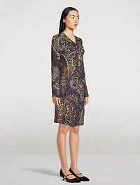 Twist-Front Dress Paisley Print
