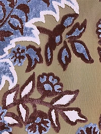 Velvet Midi Dress Paisley Print