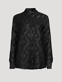 Paisley-Embroidered Shirt