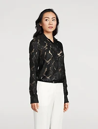 Paisley-Embroidered Shirt