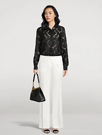 Paisley-Embroidered Shirt