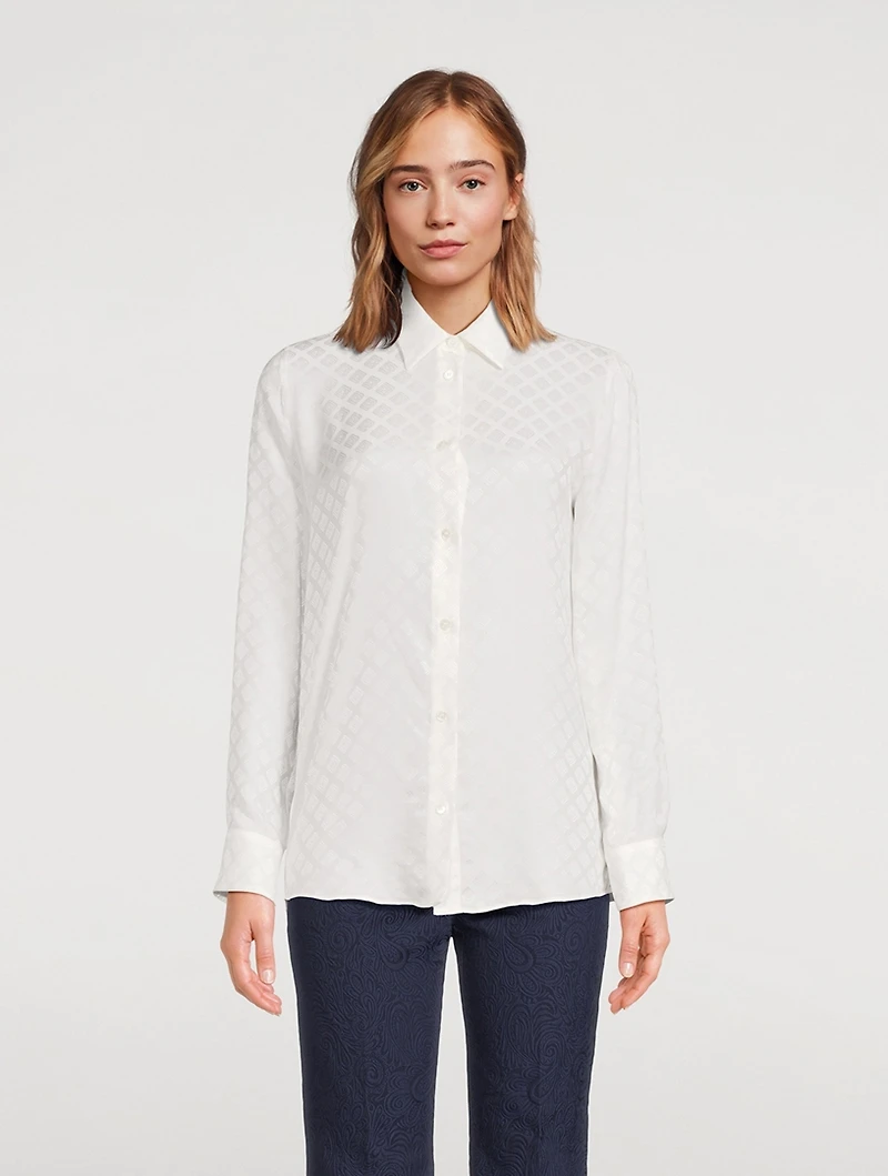 Jacquard Crêpe de Chine Shirt