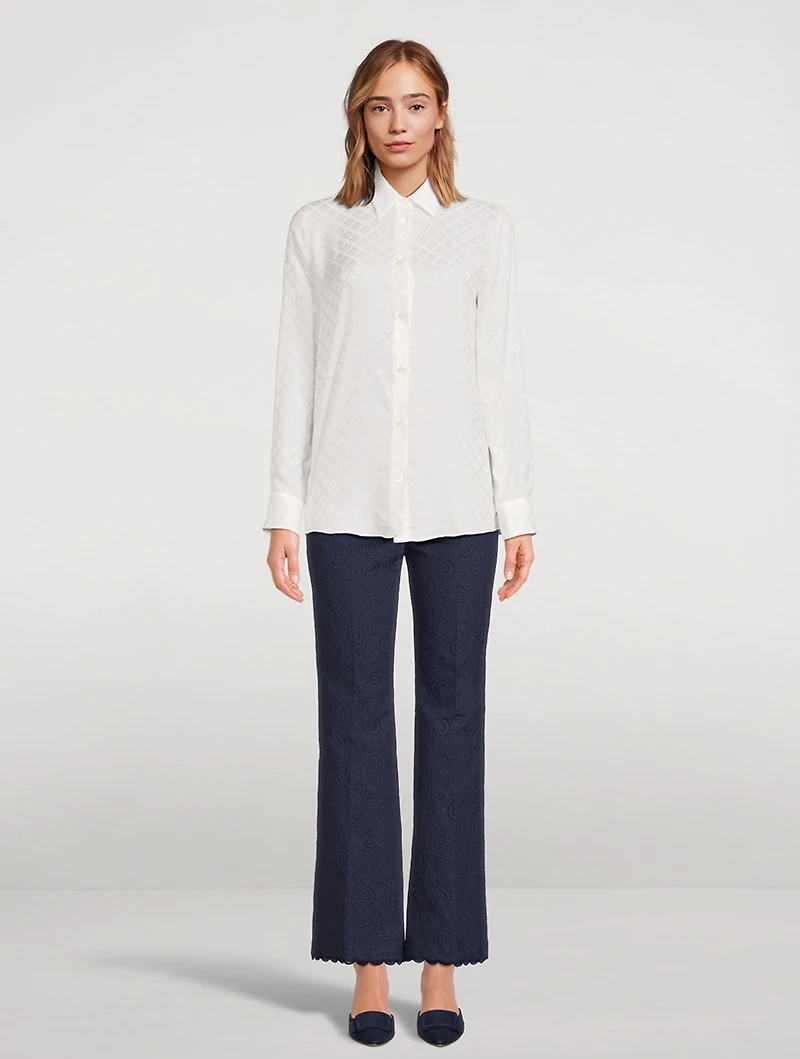 Jacquard Crêpe de Chine Shirt
