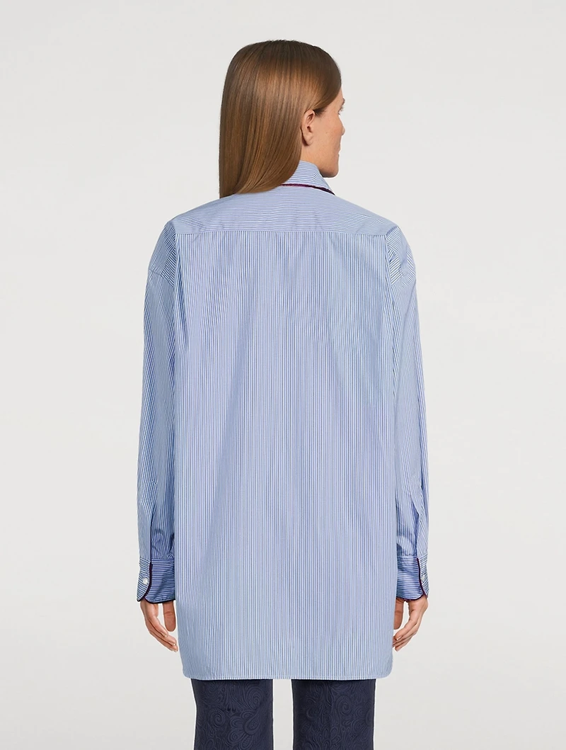 Poplin Shirt Stripe Print