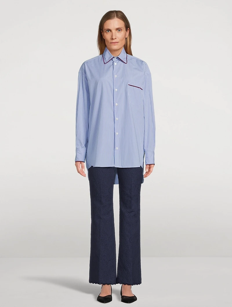 Poplin Shirt Stripe Print