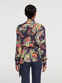 Wrap Shirt Paisley Print
