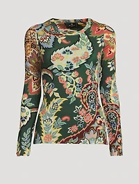 Jersey Top Paisley Print
