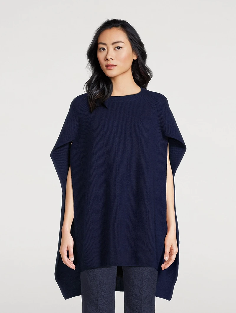 Rib-Knit Cape