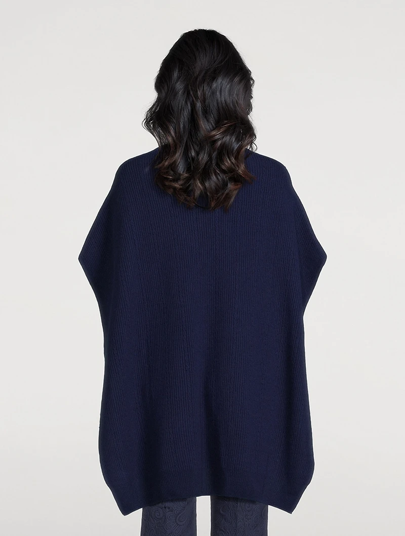 Rib-Knit Cape