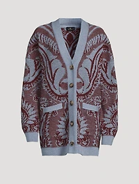 Jacquard Wool Cardigan