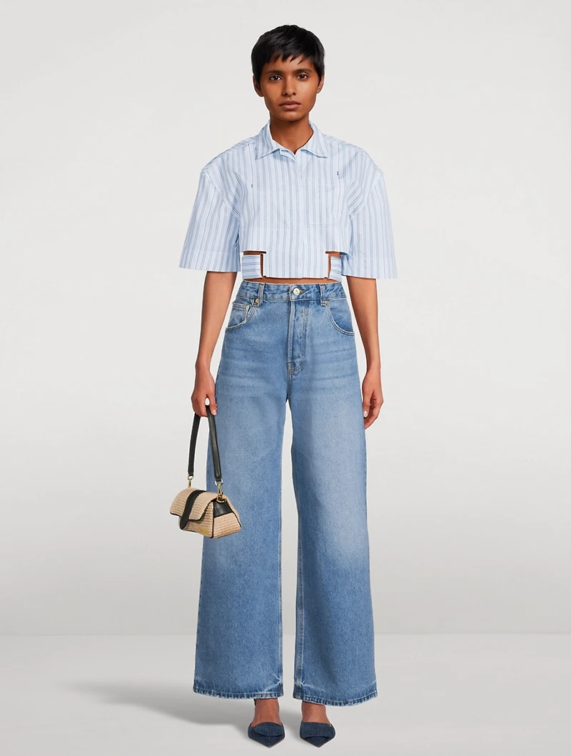 Le de-Nîmes Wide-Leg Jeans