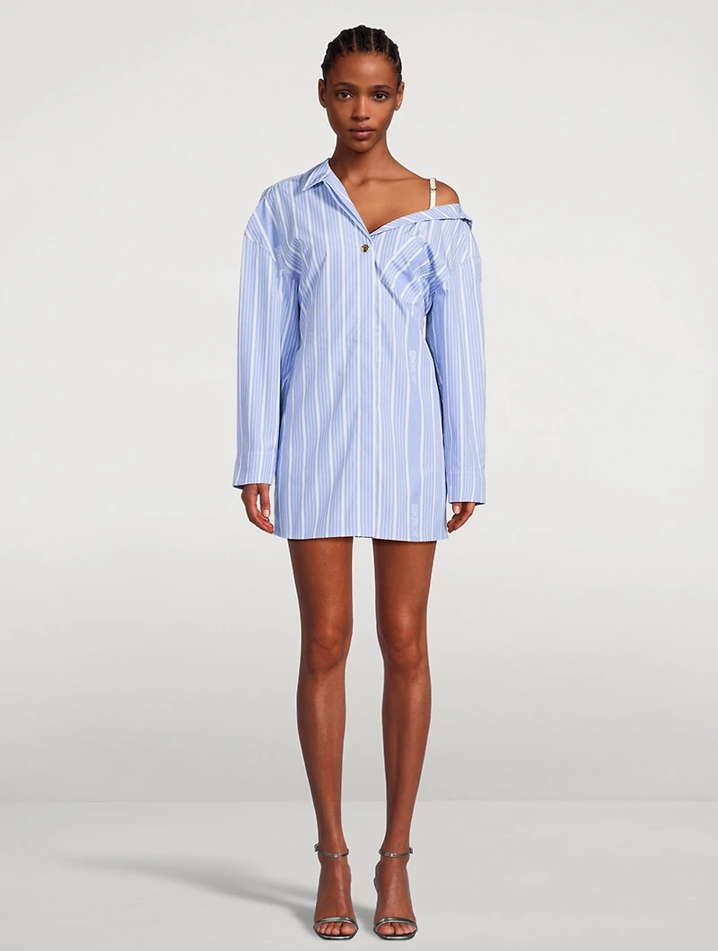 The Mini Shirt Dress Stripe Print