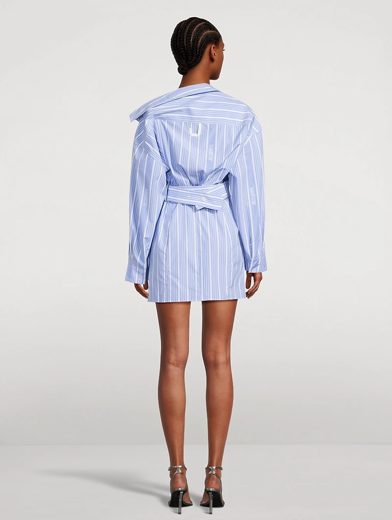 The Mini Shirt Dress Stripe Print