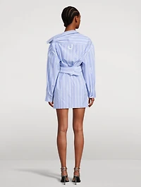 The Mini Shirt Dress Stripe Print