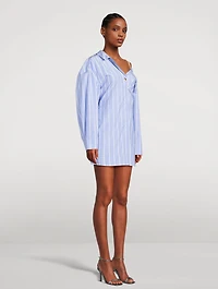 The Mini Shirt Dress Stripe Print