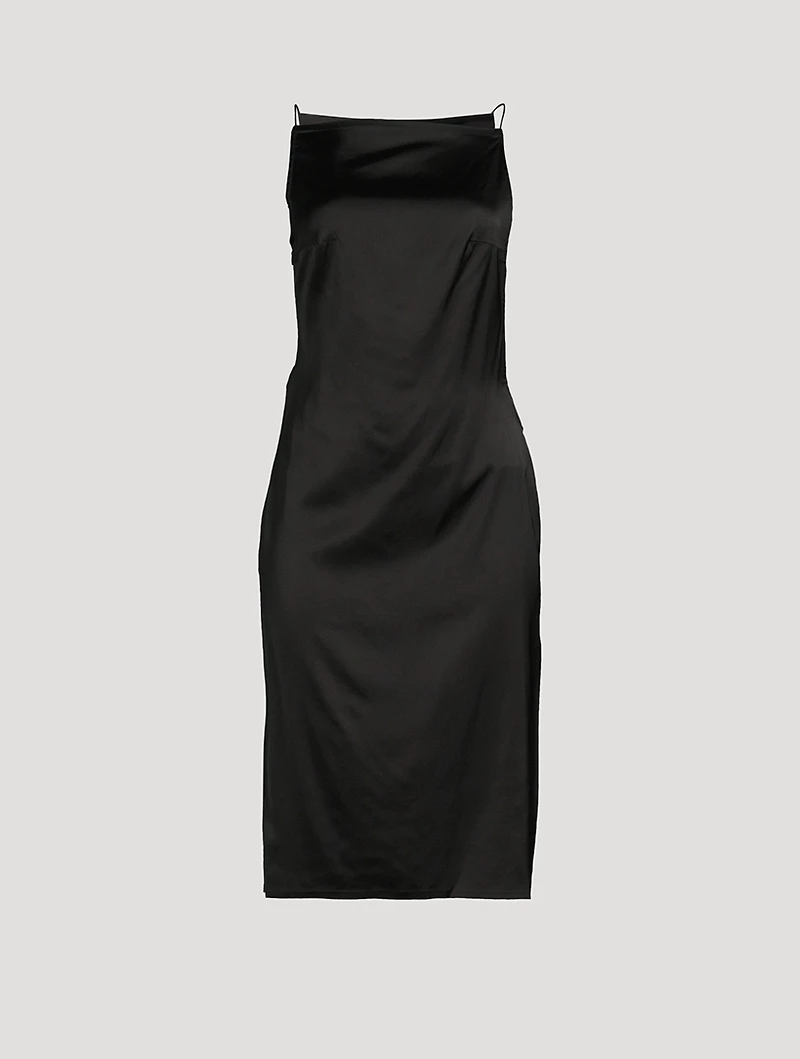 La Robe Spoglio Asymmetric Satin Dress