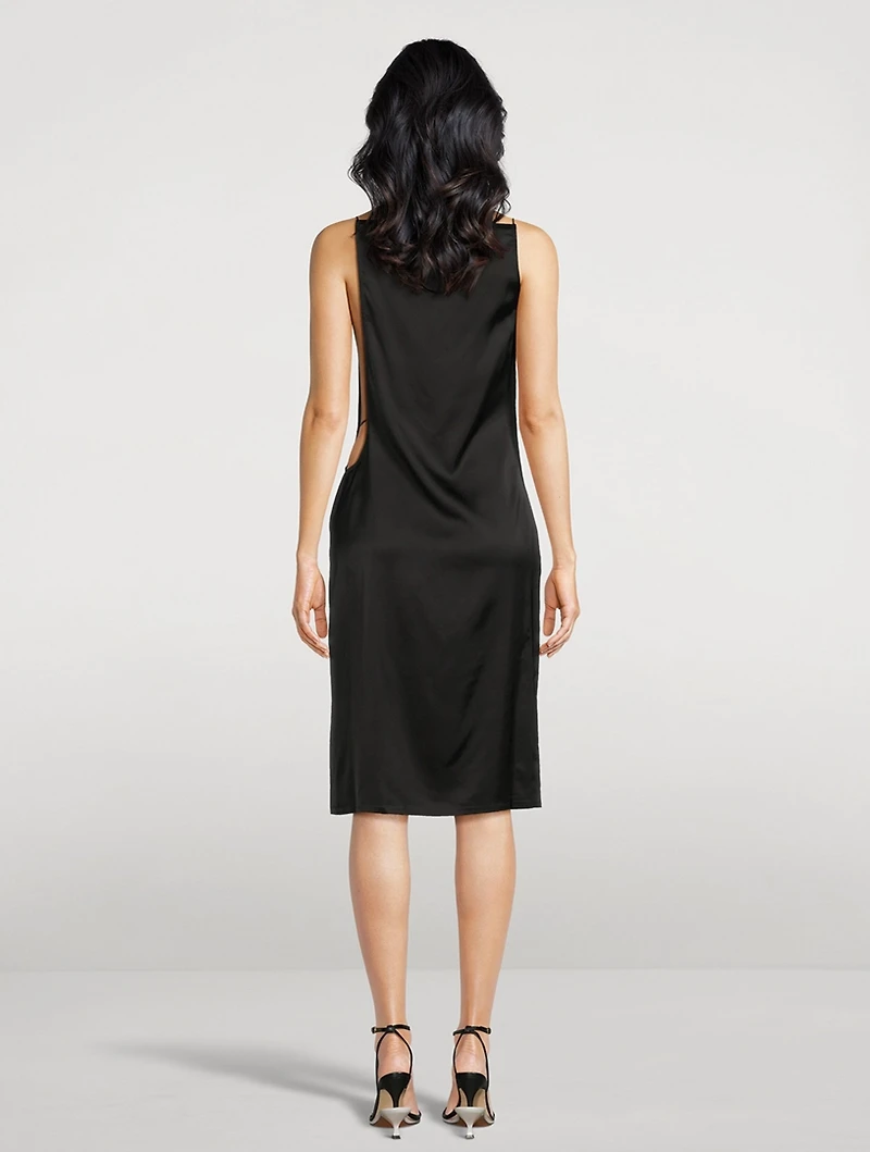 La Robe Spoglio Asymmetric Satin Dress