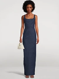 La Robe de-Nîmes Spoglio Denim Maxi Dress