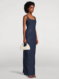 La Robe de-Nîmes Spoglio Denim Maxi Dress